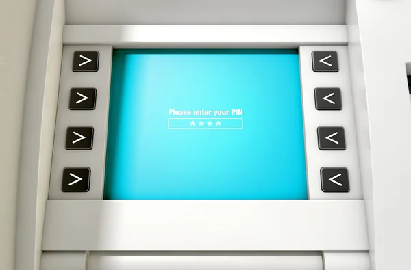 Екран банкомату Введіть PIN-код — стокове фото