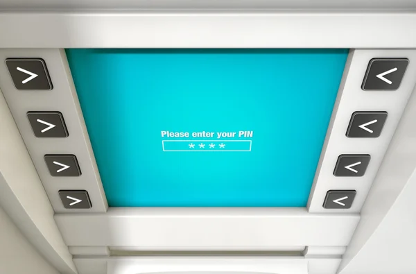 Екран банкомату Введіть PIN-код — стокове фото