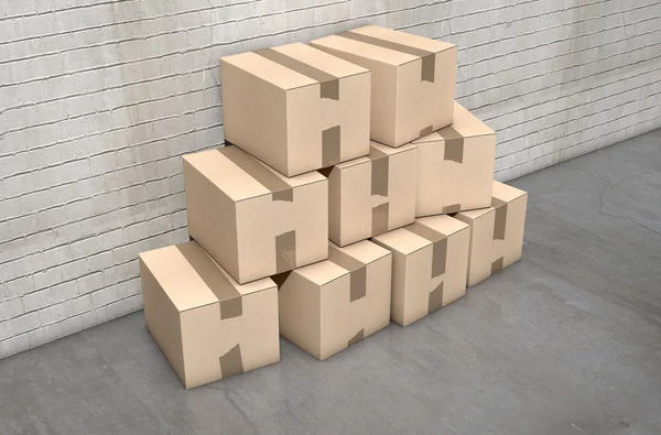 Caja de cartón Pile Industrial —  Fotos de Stock