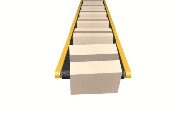 Kutuları ile Bant konveyör