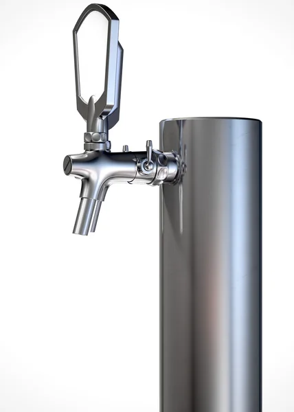 Beer Tap Dual Isolated — Stock Photo, Image