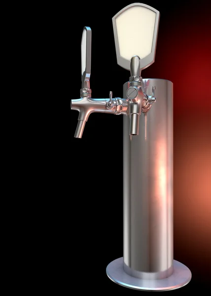 Beer Tap Dual Dark — Stock Photo, Image