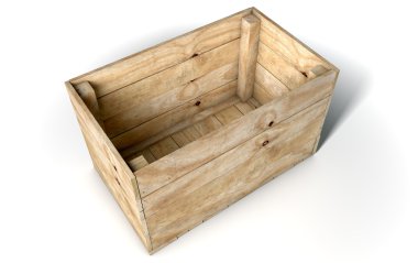 boş ahşap kutu