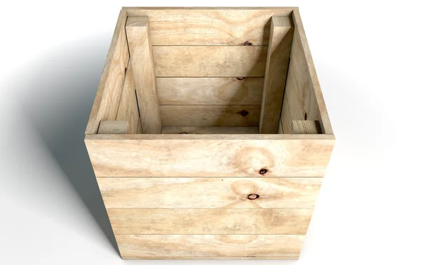 Empty Wooden Box — Stock Photo, Image