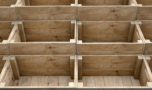 Stacked Wooden Crates — Stock Photo, Image