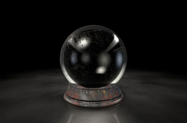Bola de cristal escuro — Fotografia de Stock