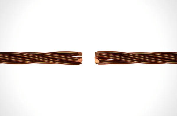 Copper Wire Strands Disconnected — Stock Photo, Image