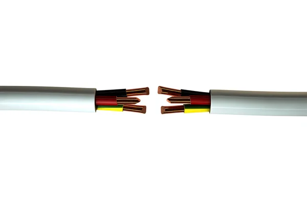Cięcia kabli elektrycznych — Zdjęcie stockowe