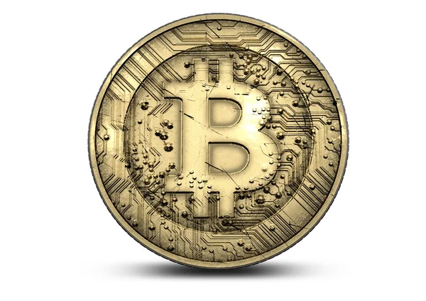 Un Bitcoin físico — Foto de Stock
