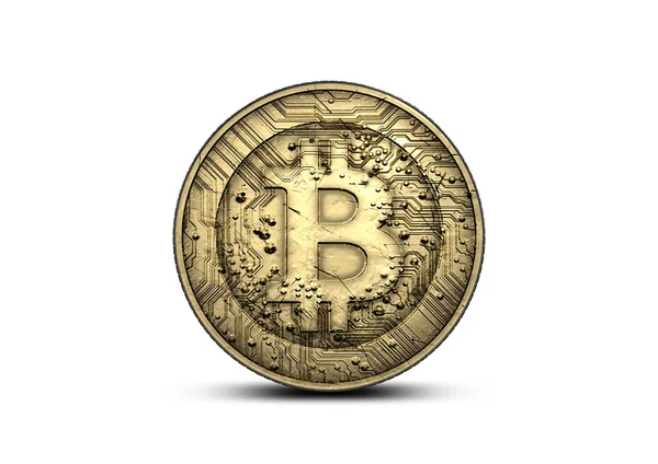 Un Bitcoin físico — Foto de Stock