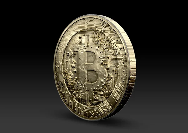 Un Bitcoin físico — Foto de Stock