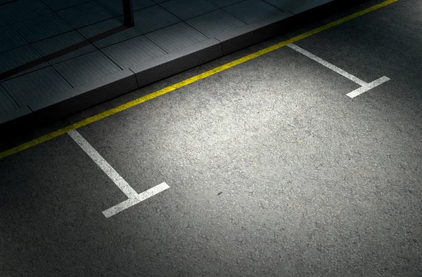 Área de estacionamento iluminada — Fotografia de Stock