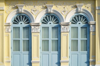 Phuket Eski Şehir Bölgesi Phuket, Tayland 'daki Sino Portekiz Binası ile eski bir şehir..