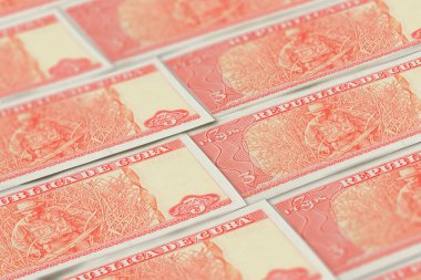 Kupa. Kübalı peso banknotları. Küba para birimi. Finans, iş geçmişi. Haber için mükemmel, muhabir.