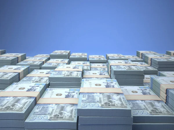 Kazakistan Parası Kazakistan Tenge Faturaları Kzt Banknotları 500 Tenge Finans — Stok fotoğraf