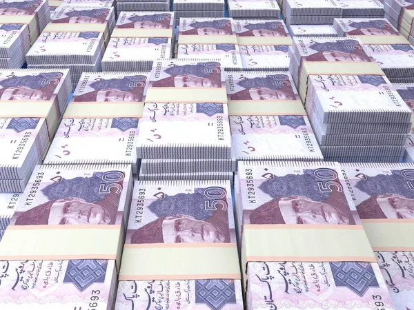 Dinero Pakistán Facturas Rupia Paquistaní Billetes Pkr Rupias Negocios Finanzas — Foto de Stock