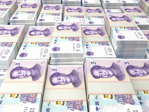 Geld Aus China Chinesische Renminbi Scheine Cny Scheine Yuan Unternehmen — Stockfoto