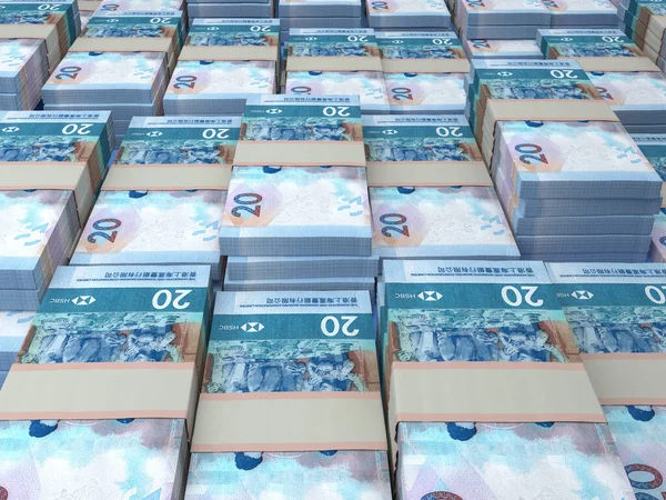 Гроші Гонконгу Гонконгські Доларові Купюри Банкноти Hkdhsbc Доларів Бізнес Фінанси — стокове фото