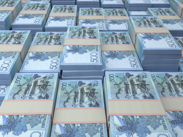 Geld Van Kazachstan Kazachstaanse Tenge Biljetten Kzt Bankbiljetten Vijfhonderd Tenge — Stockfoto