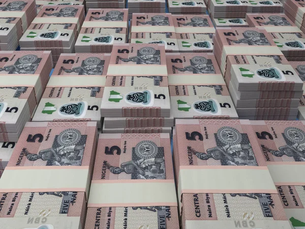 Pieniądze Nigerii Nigeryjskie Rachunki Nairę Banknoty Ngn Polimerów Biznes Finanse — Zdjęcie stockowe