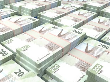 Meksika parası. Meksika pezosu. MXN banknotları. 200 peso. İş, finans, haber geçmişi.