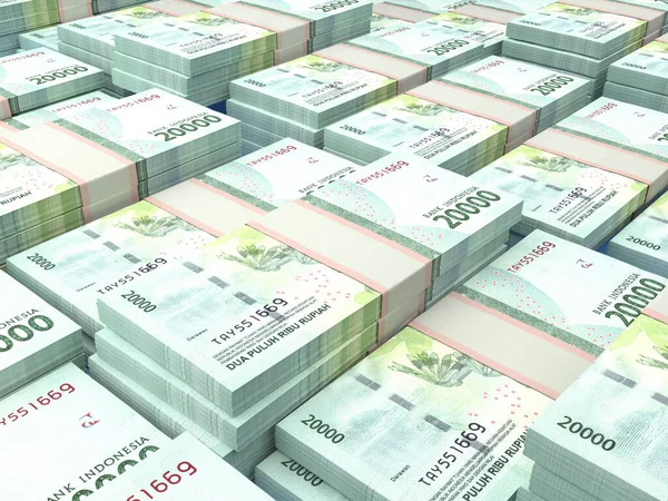 Peníze Indonésie Indonéské Rupiah Bankovky Bankovky Idr 20000 Rupií Obchod — Stock fotografie