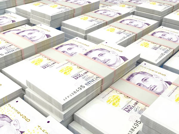 Geld Von Singapur Singapur Dollarscheine Sgd Banknoten Dollar Unternehmen Finanzen — Stockfoto