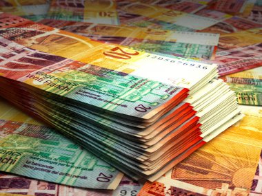 İsviçre parası. İsviçre frangı faturaları. CHF banknotları. 20 frank. İş, finans, haber geçmişi.