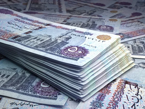 Money of Egypt. Egyptian pound bills. EGP banknotes. 50 pounds. Business, finance, news background.