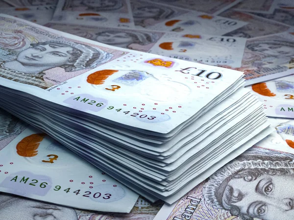 Гроші Великої Британії Паперові Рахунки Банкноти Gbp Фунтів Бізнес Фінанси — стокове фото