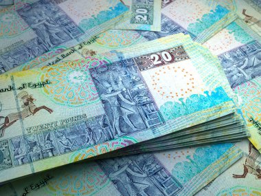 Mısır 'ın parası. Mısır sterlini banknotları. EGP banknotları. 10 kilo. İş, finans, haber geçmişi.