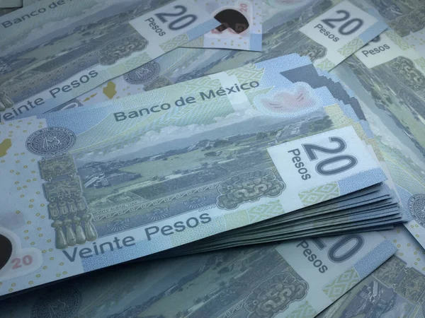 Argent Mexique Des Pesos Mexicains Billets Mxn Pesos Affaires Finances — Photo