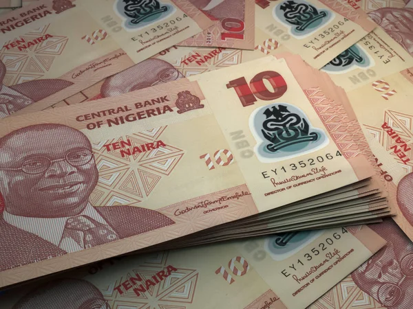 Dinero Nigeria Billetes Nigerianos Naira Billetes Ngn Polímeros Negocios Finanzas — Foto de Stock
