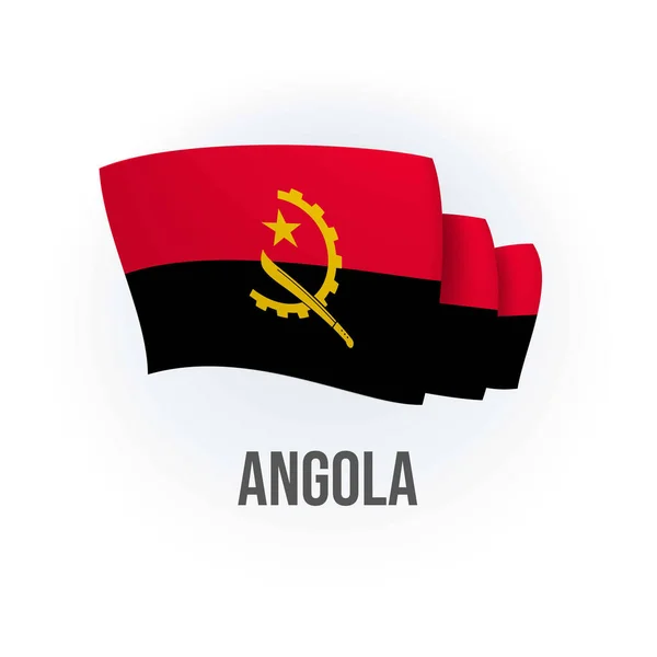 Bandeira Vetorial Angola Bandeira Angolana Ilustração Vetorial — Vetor de Stock