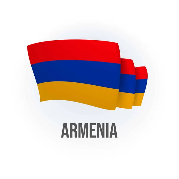 Vektorfahne Von Armenien Armenier Schwenken Flagge Vektorillustration — Stockvektor