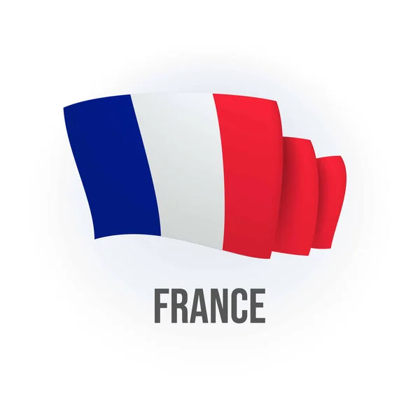 Vektorfahne Von Frankreich Franzosen Schwenken Flagge Vektorillustration — Stockvektor