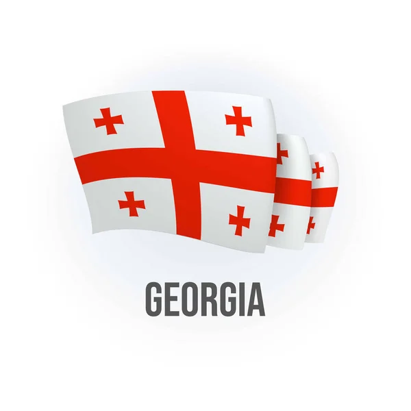 Bandeira Vetorial Geórgia Bandeira Georgiana Acenando Ilustração Vetorial — Vetor de Stock