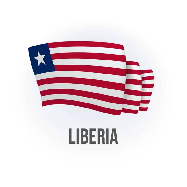 Flaga Wektora Liberii Liberiańska Flaga Ilustracja Wektora — Wektor stockowy