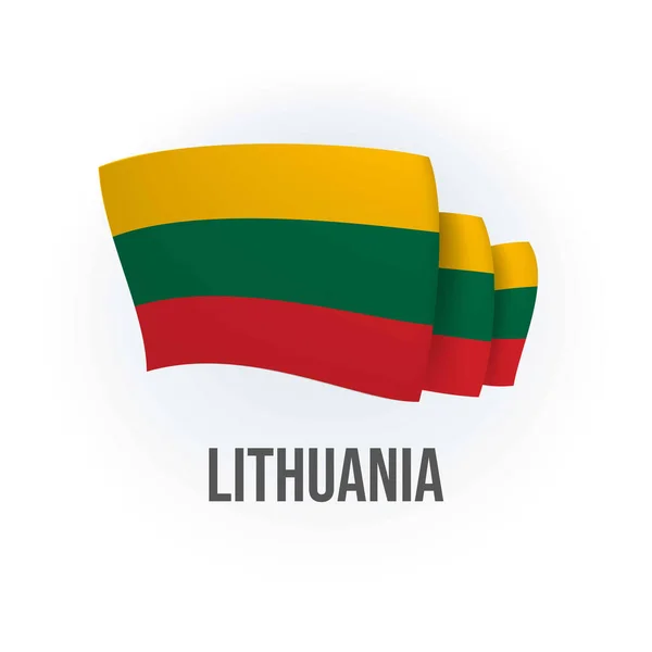 Bandeira Vetorial Lituânia Bandeira Lituana Ilustração Vetorial — Vetor de Stock