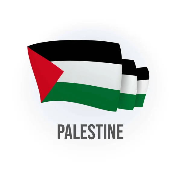 Bandeira Vetorial Palestina Bandeira Acenar Palestina Ilustração Vetorial — Vetor de Stock