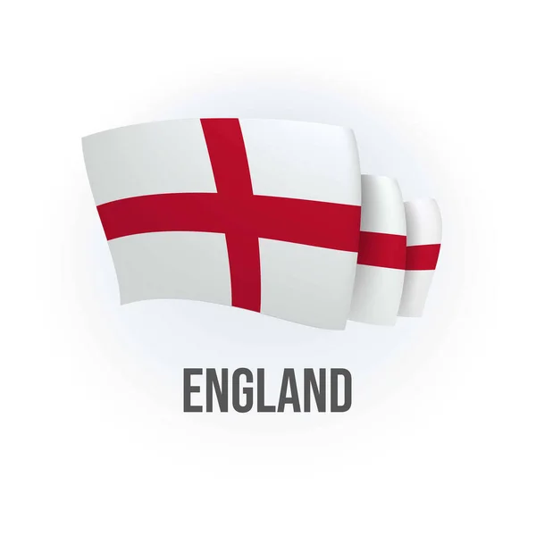 Векторный Флаг Англии Английским Флагом Векторная Иллюстрация — стоковый вектор