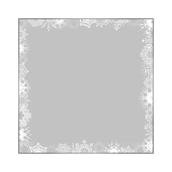 Порожня зимова біла рамка на цілому листі зі сніжинками та тіні. Фотографія святкового кордону. Джипег — стокове фото