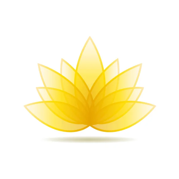 Guldlotussymbol, spa-ikon. Blommig etikett för design Wellness industrin. Jpeg Illustration — Stockfoto