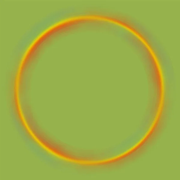 Espectro borroso círculo jpeg ilustración. Rueda de color borroso abstracto sobre fondo verde. Marco redondo o banner con lugar para su contenido —  Fotos de Stock