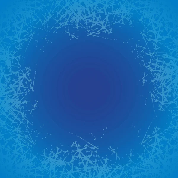 Kryształy Lodu Projekt Tekstury Zamarzniętym Oknie Ramka Mrożonymi Wzorami Niebieskie — Zdjęcie stockowe