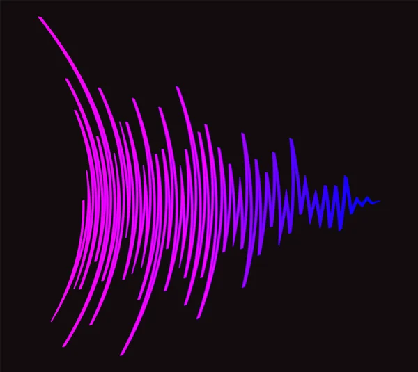 Μουσική κύμα μαύρο φόντο. Χρώμα παλμού banner αναπαραγωγής ήχου. Φουτουριστική απεικόνιση jpeg κυματομορφής τεχνολογίας — Φωτογραφία Αρχείου