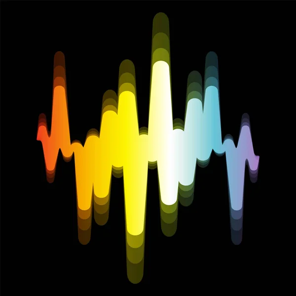 스펙트럼 사운드 웨이브 Logo Jpeg Digital Waveform Blur Effect Black — 스톡 사진