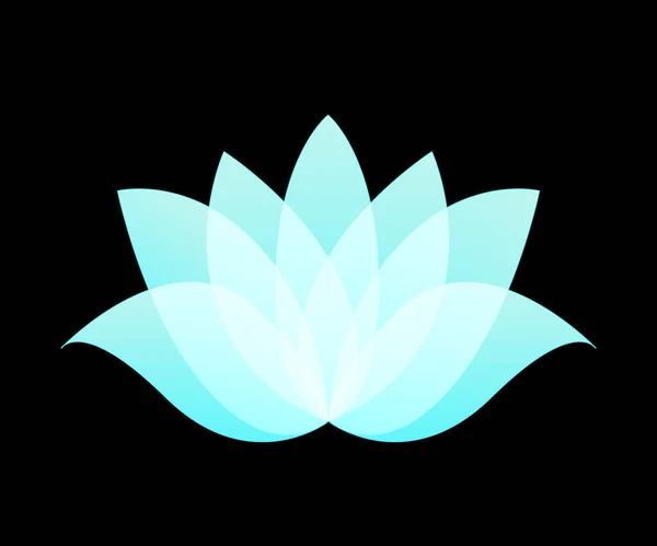 Logo Lotus avec pétales en dégradé se chevauchant. Symbole de fleurs pour l'industrie du bien-être, spa, salon de beauté. Jpeg ! — Photo