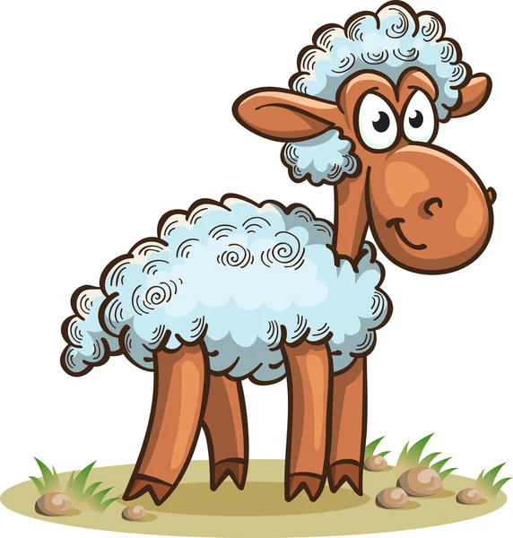 Funny cartoon sheep — Stock Vector