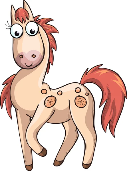 Caballo manchado lindo — Vector de stock